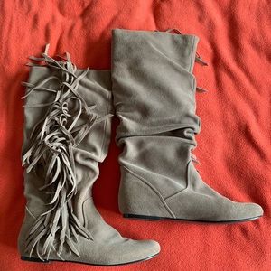 Madden Tarzana suede fringe boots size 8
